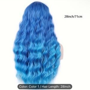 Ocean Blue Wavy Wig